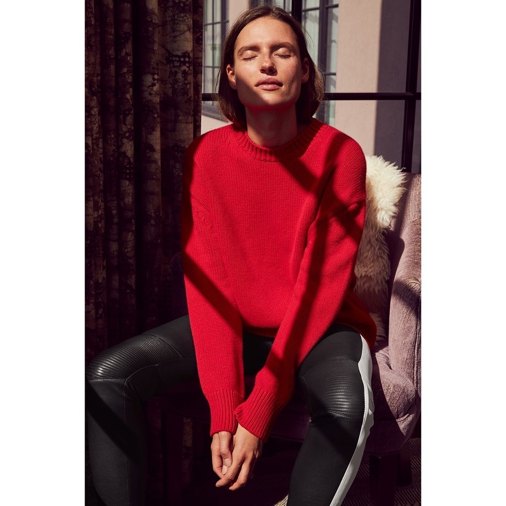 Anine Bing Rosie red 100% cashmere sweater XS